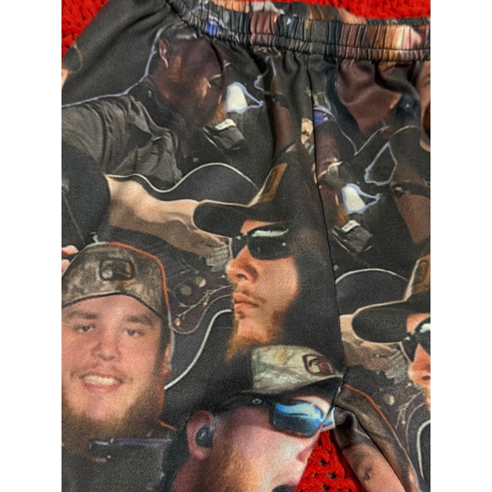 Luke Combs XS  Kids Bell Bottom Pants Country Music Fan Photo Print Flares - Picture 7 of 11